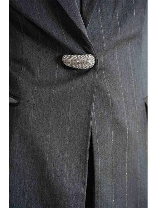 Giacca gessato in lurex Twenty Fourhaitch | NORMA GIACCAGRIGIO LUREX